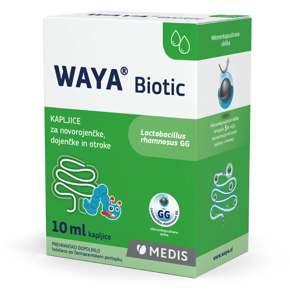Waya Biotic, kapljice za novorojenčke, dojenčke in otroke (10 ml)